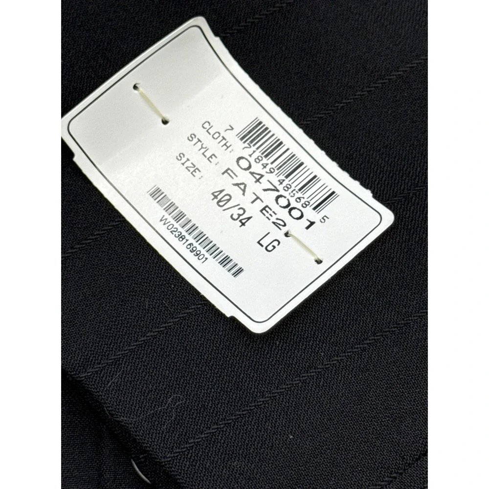 Mens‎ SFD Founders Collection Black Pinstripe Suit Jacket Size 40/34 LG - $250
